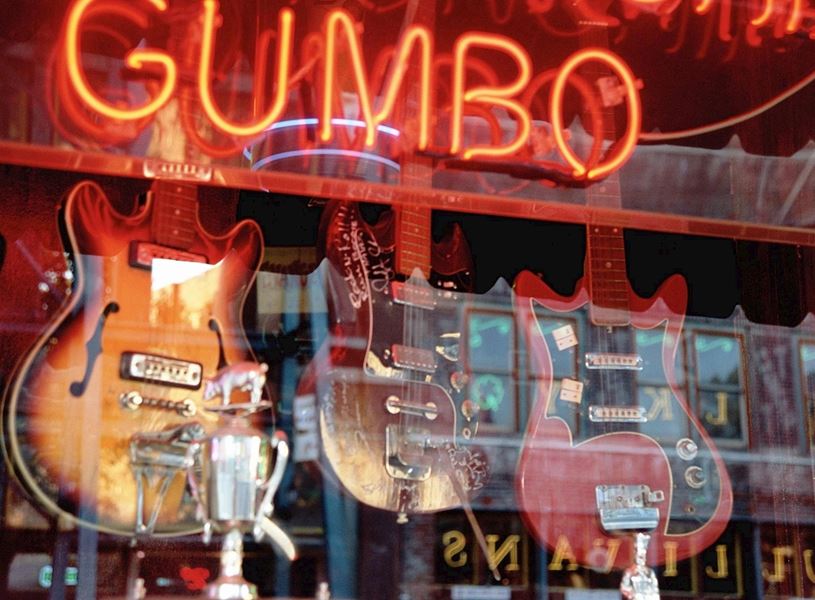 Guitar shop in Memphis, USA
