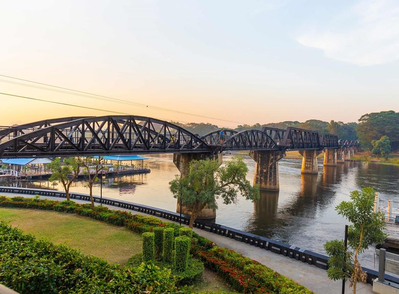 Bridge over River Kwai in Kanchanaburi, Thailand