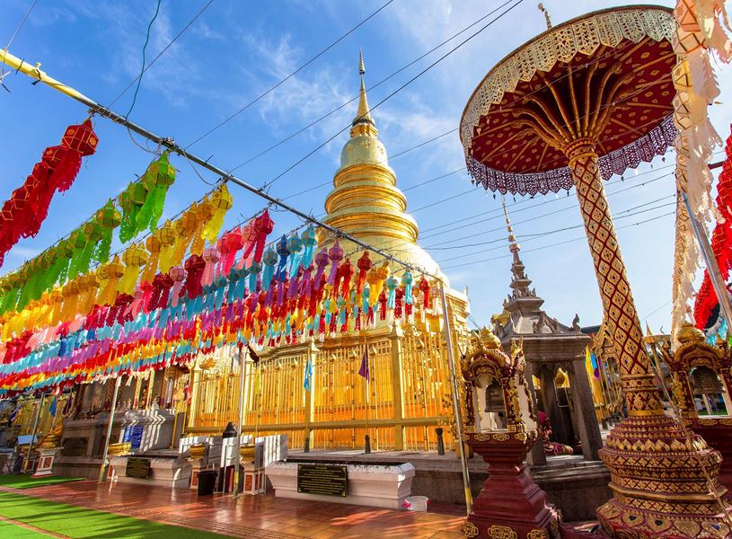 Colorful Lamp Festival in Chiang Mai, Thailand