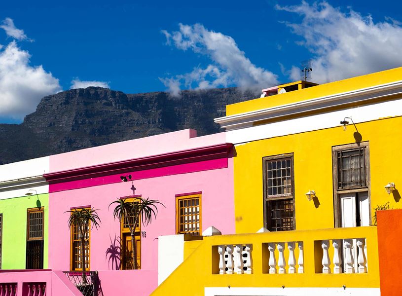 Coloured houses in Bo Kapp, Cape Town, South Africa