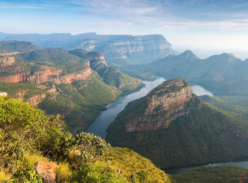 Aerial view of the Blyde River Canyon in Mpumalanga, South Africa
