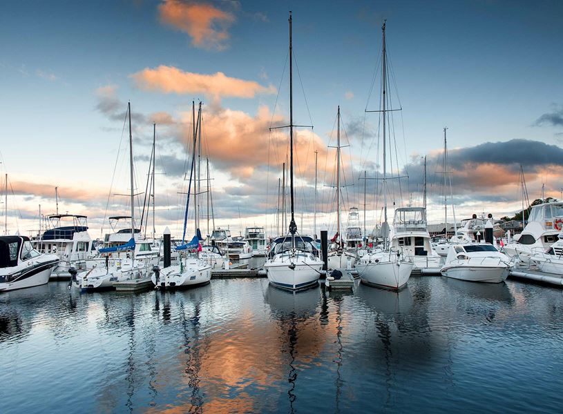 Marina in Hobart, Australia