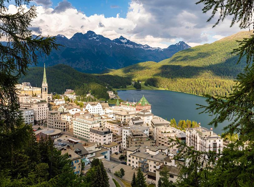 Canton of Grisons, Saint Moritz, Engadine valley, Switzerland