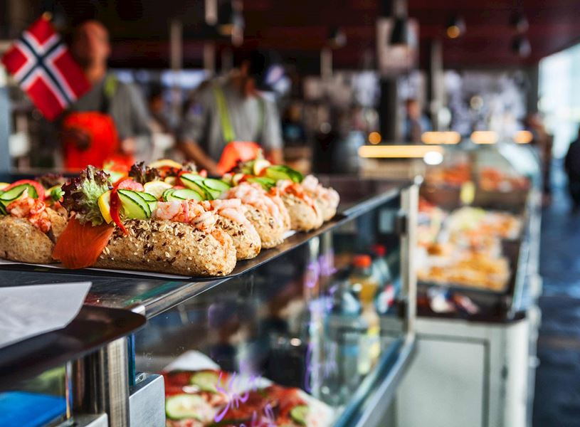 Fish market of Bergen, Norway