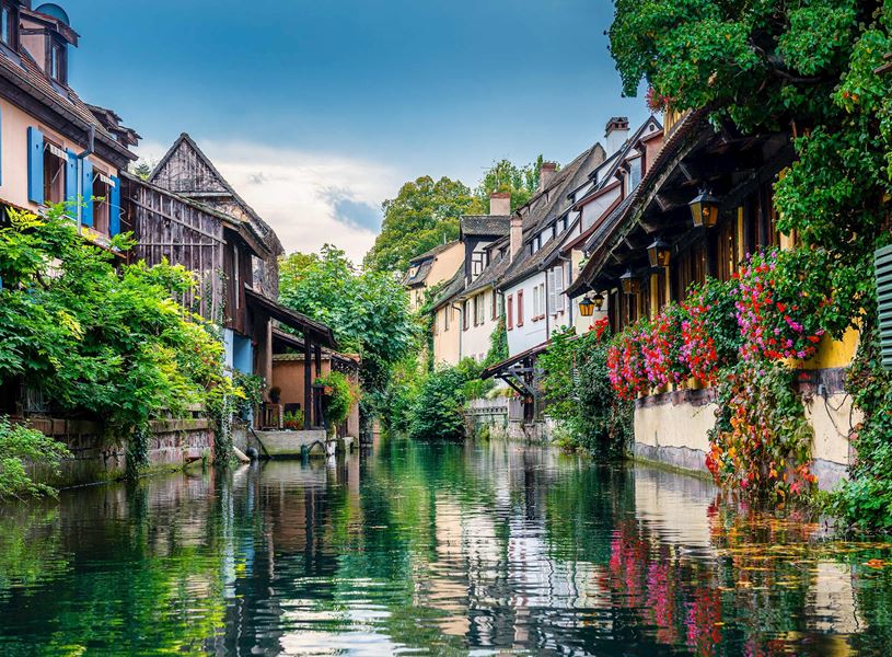 Half-timbered houses in Colmar, France