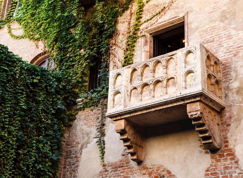 Juliet's Balcony in Verona, Italy