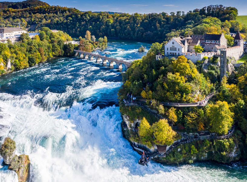 Rhine Falls in Schaffhausen, Switzerland
