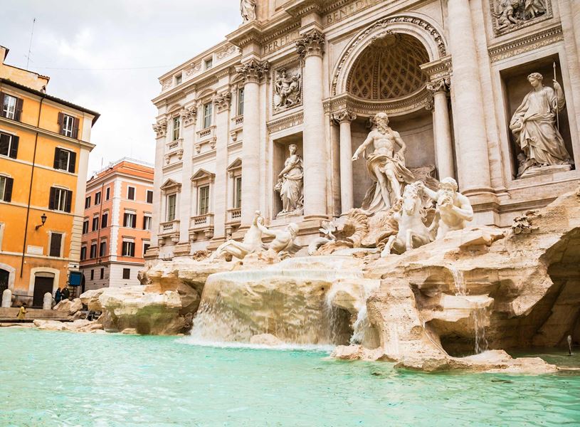 Trevi fountain in Rome, Italy