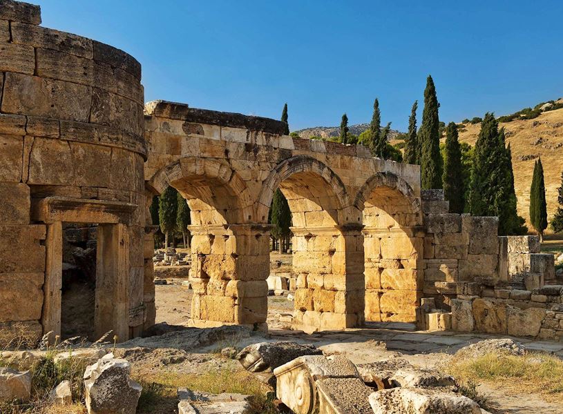 Frontinus Gate of Hierapolis in Turkey