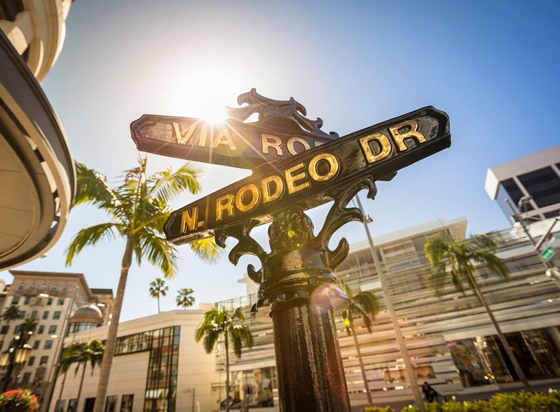 Rodeo Drive Sign in Beverly Hills, USA
