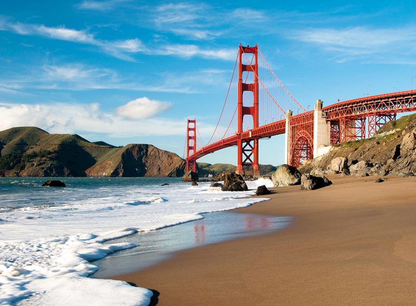 View of The Golden Gate Bridge in San Francisco, USA