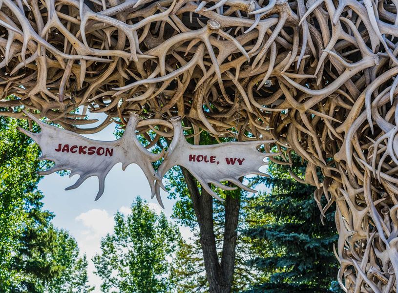 Antler arch in Salt Lake City, USA