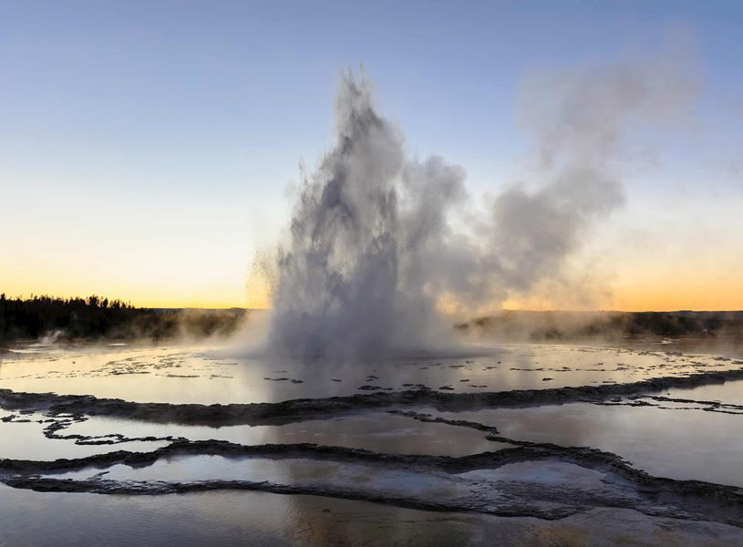 Lower Geyser Basin in Yellowstone National Park, USA