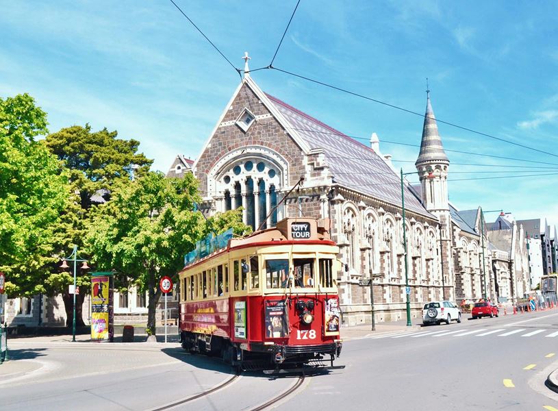 Tram in Christchurch, New Zealand