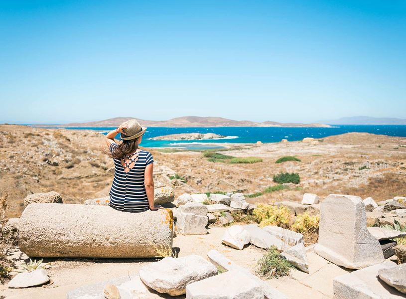 Visit ancient Delos, Greece