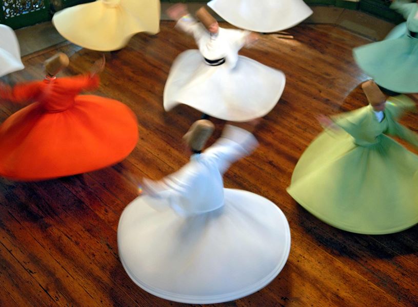 Performance of Whirling Dervishes and dinner at a local restaurant in Istanbul, Turkey