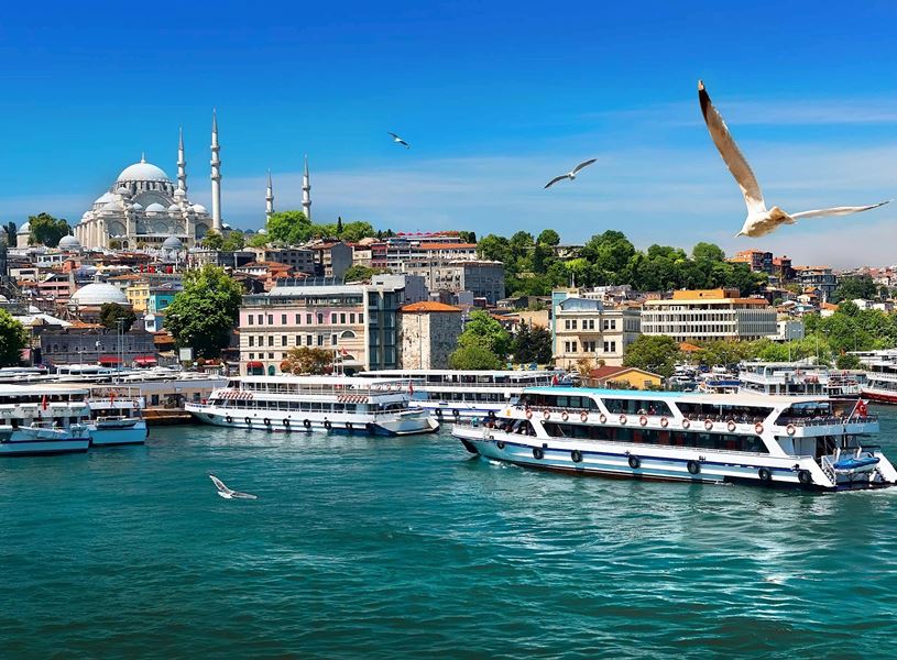 Traditional Bosphorus cruise in Istanbul, Turkey