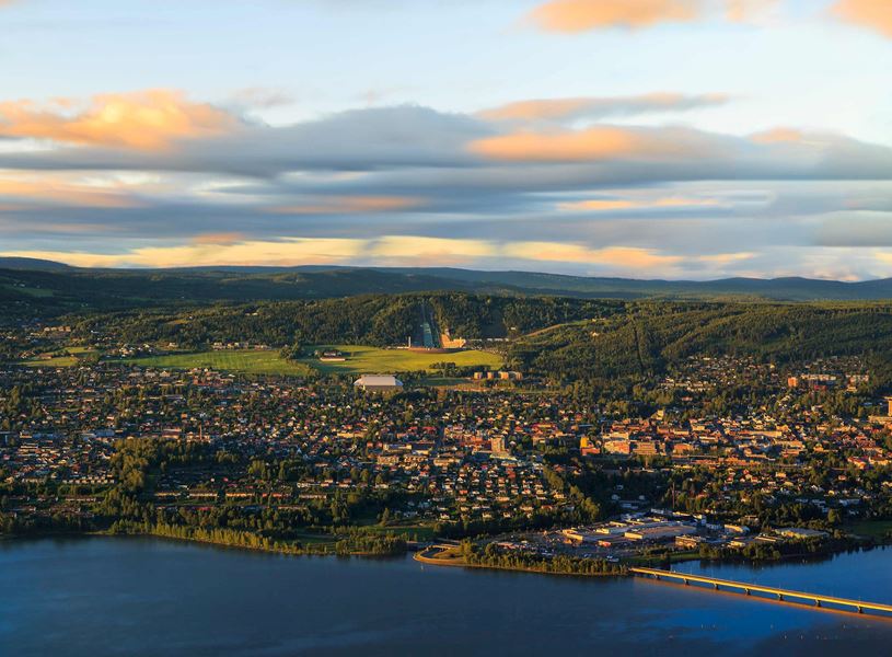 View of Lillehammer in Norway