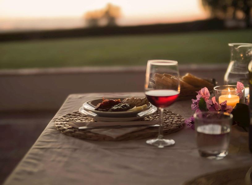 Dinner, wine and music in the Tuscan Hills, Italy