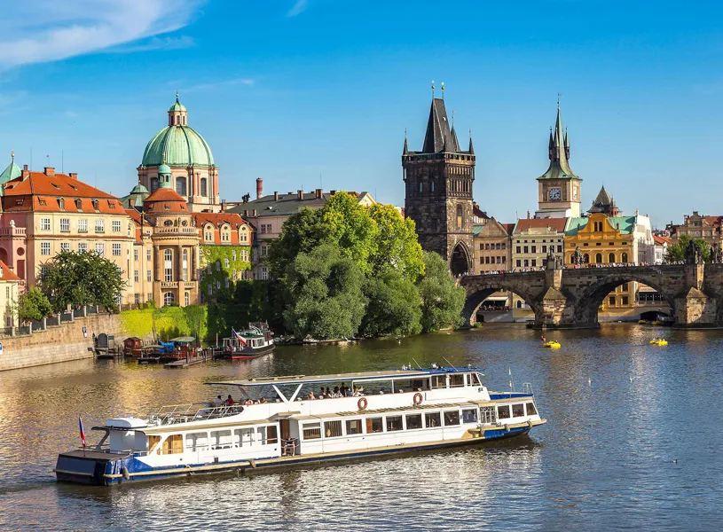 Cruise on River Vltava in Prague, Czech Republic