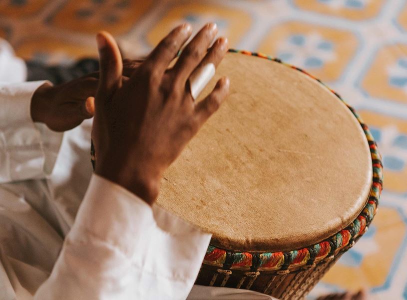 Dinner and entertainment in a Riad, Fes, Morocco