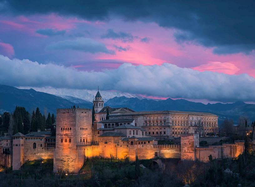 Gypsy night out in old Granada, Spain