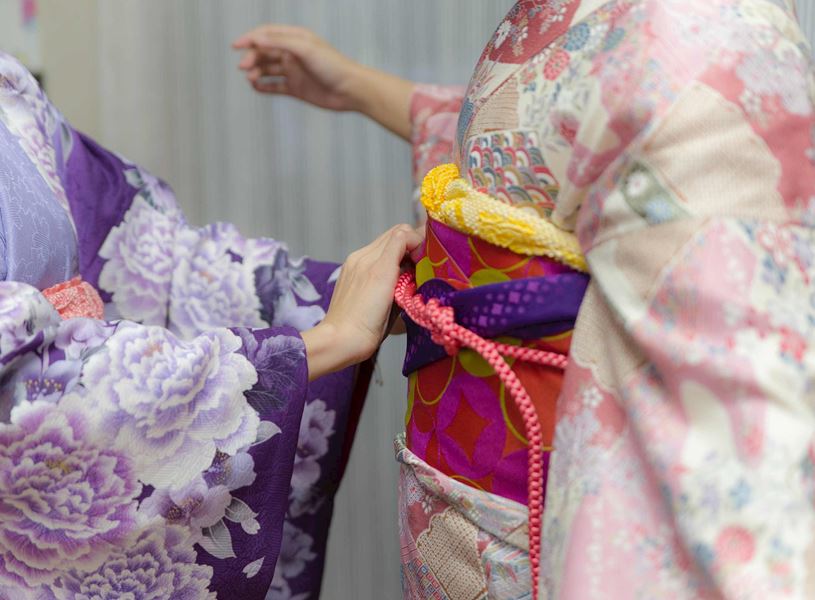 Kimono dressing experience in Tokyo, Japan