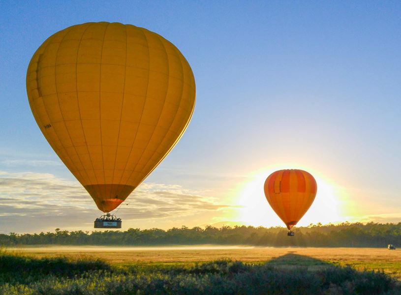 Enjoy a spectacular balloon flight over the Atherton Tablelands in Cairns, Australia