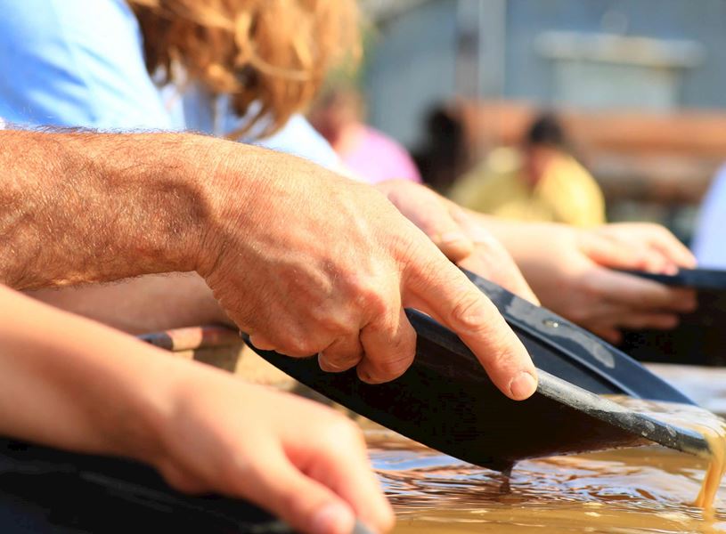 Visit Fairbanks’ own Gold Daughters to view the process of panning for gold, Fairbanks, Alaska, USA