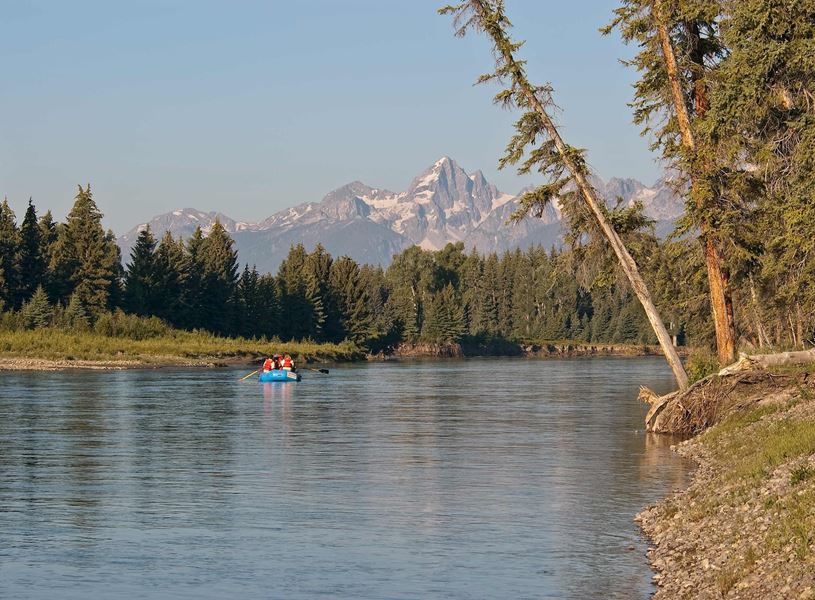 Enjoy a Snake River Float ride through Grand Teton National Park and see wildlife along the way, USA