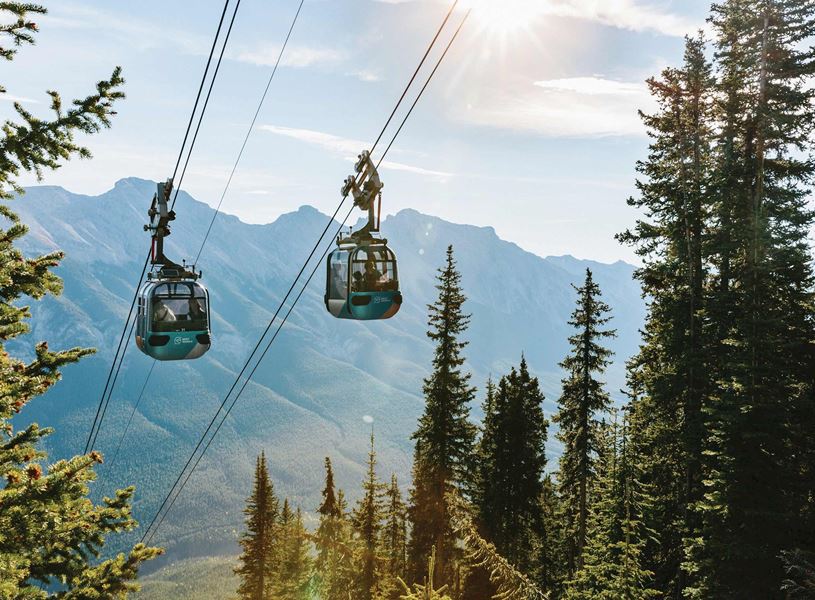 View the Canadian Rockies on the Brewster Banff Gondola