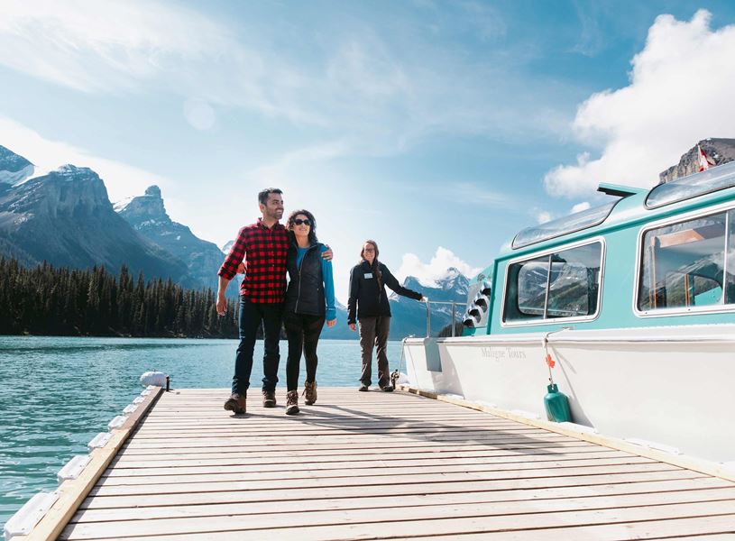 Take in the beauty of Maligne Lake as you cruise to Spirit Island, Canada