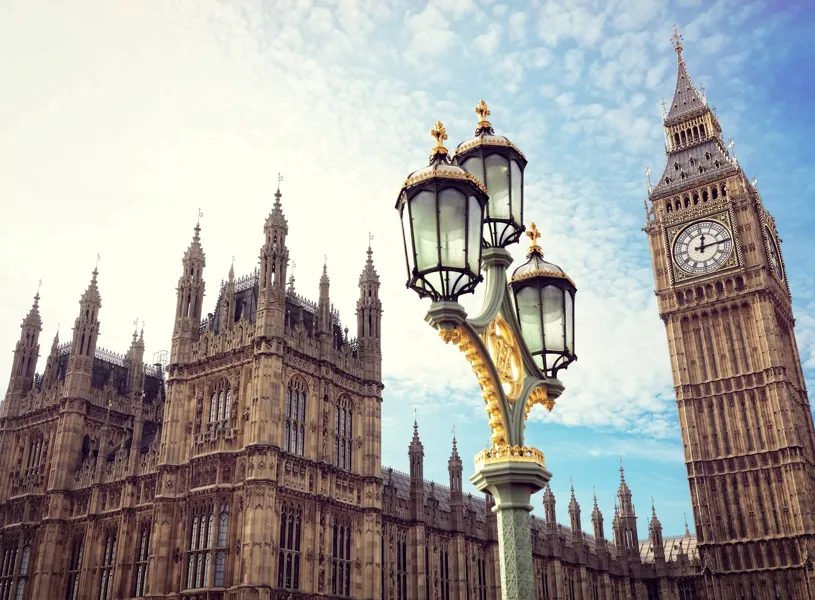 Big Ben with the Houses of Parliament in London, England