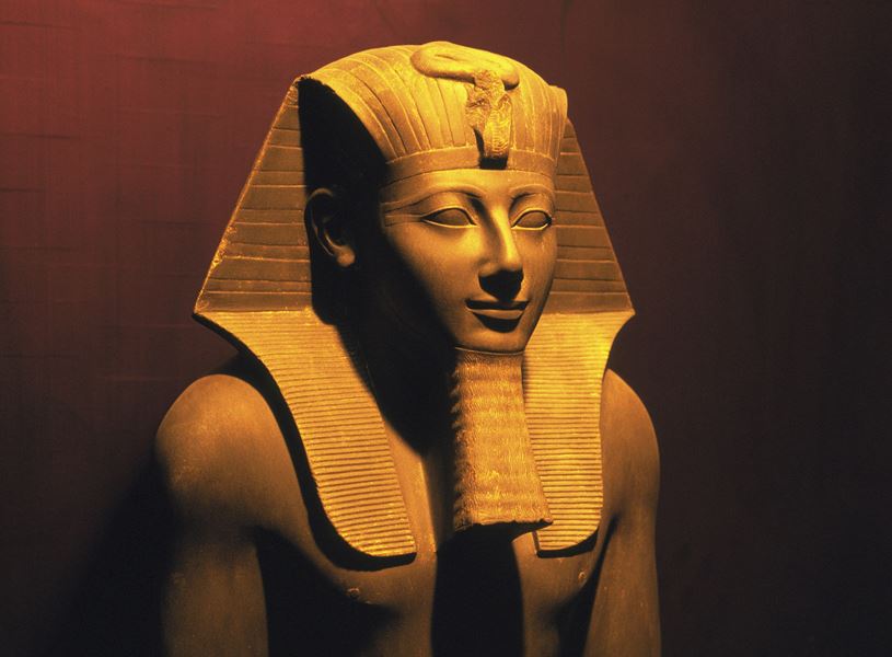 A stone statue in the Luxor Museum​, Egypt