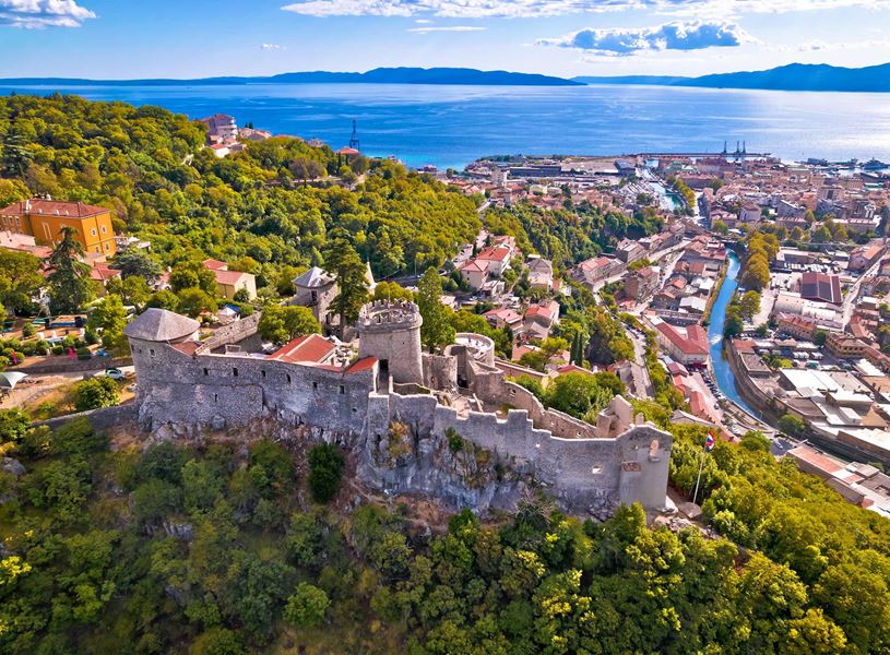 Panoramic view of Rijeka's Old Town in Croatia