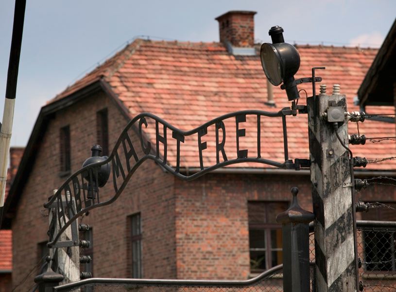 The Auschwitz memorial in Auschwitz, Poland