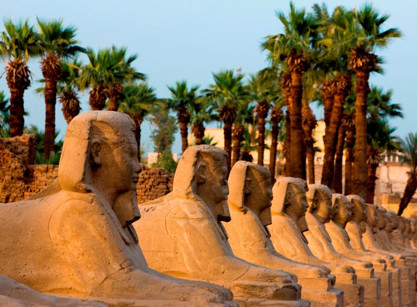 The Avenue of the Sphinxes, Luxor, Egypt.