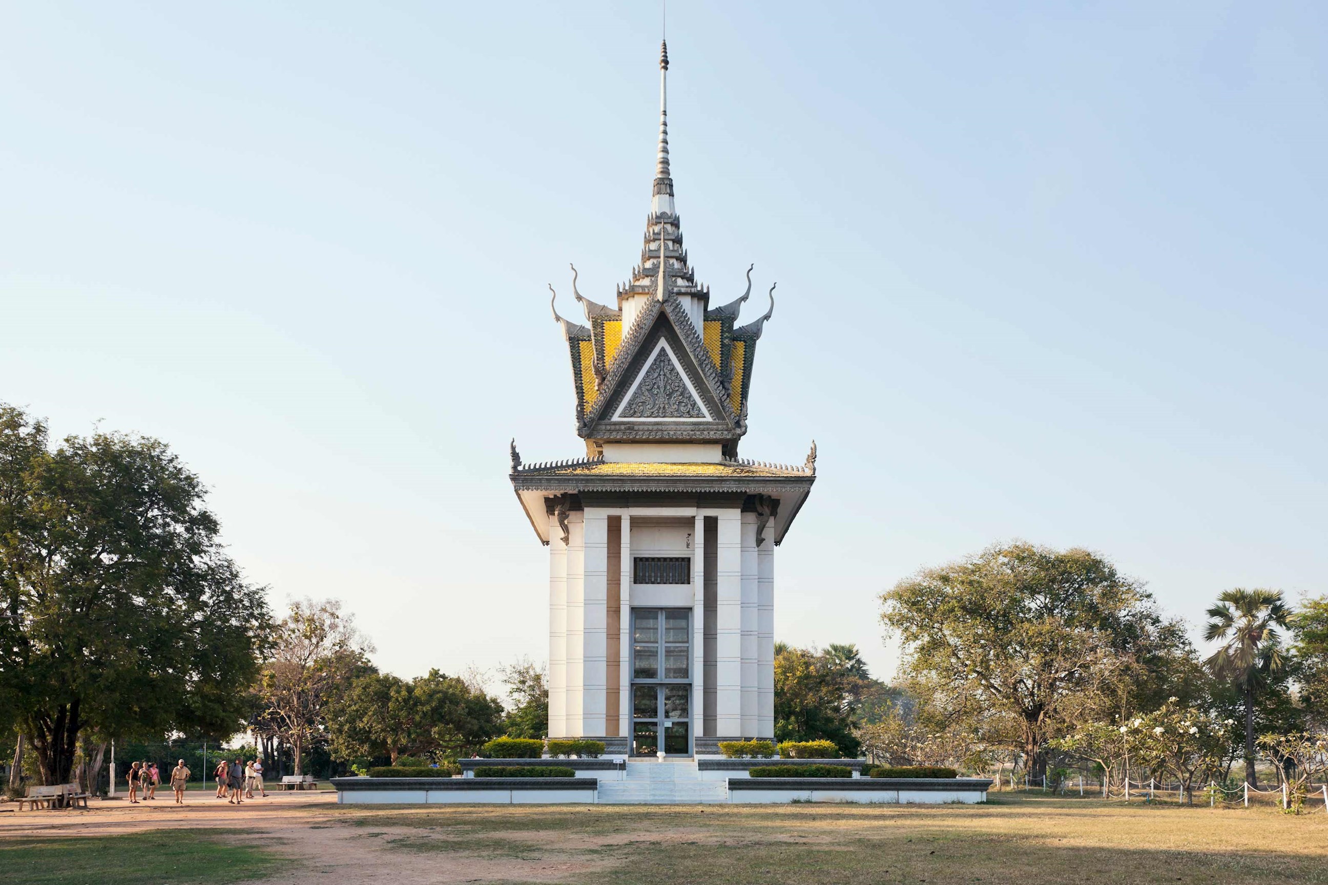 Memorial Stupa at Choeung Ek honouring Khmer Rouge victims, Cambodia