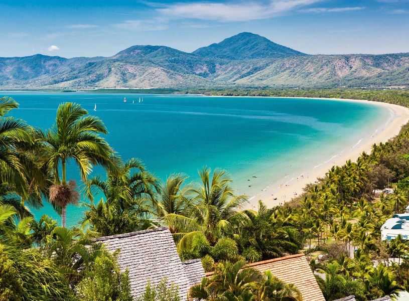 Cairns beach in Queensland, Australia