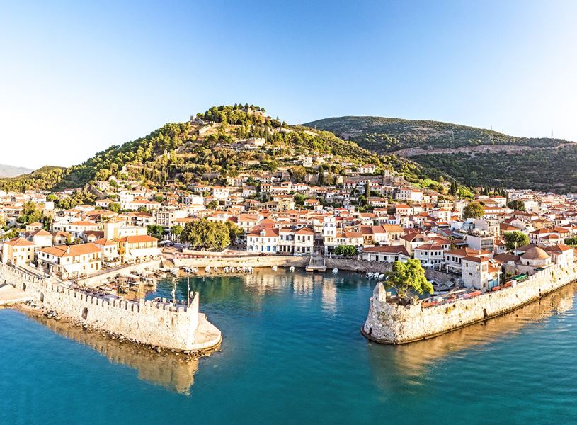 Panoramic View of Nafpaktos Venetian Fortress, Greece