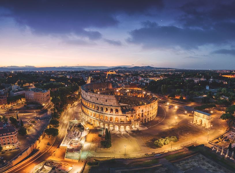 Dinner in Rome with Illuminations, Rome, Italy