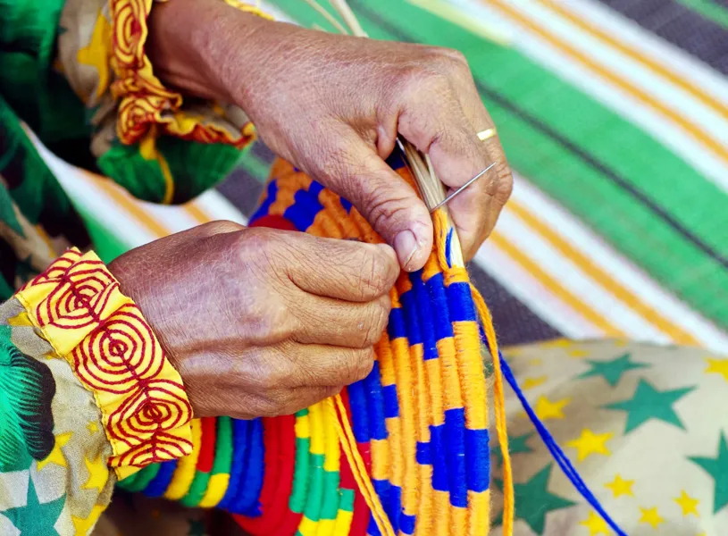 Woman crafting in Aswan’s Women Co-operative, Egypt