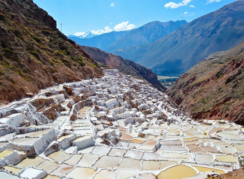 Sacred Valley Salt Mines in Maras, Peru