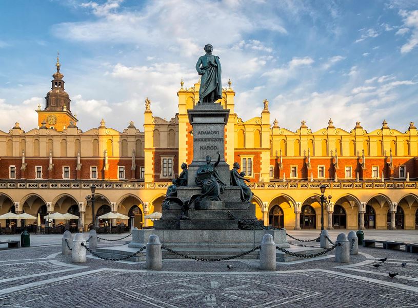 The Main Market Square of Krakow, Poland