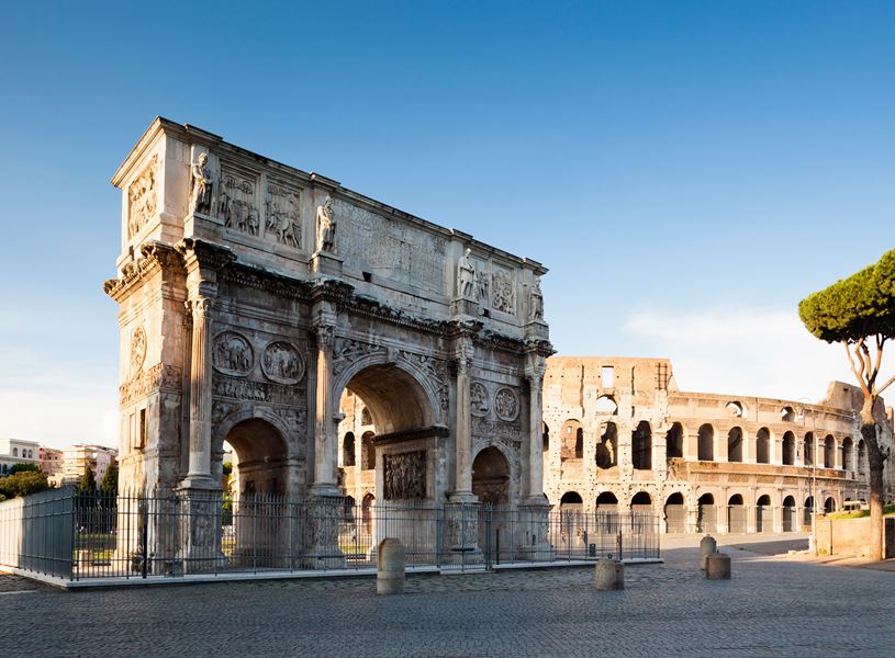The Arch of Constantine in Rome, Italy