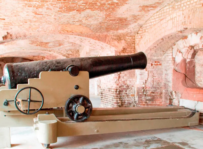 Cannon at Fort Sumter National Monument, Charleston, South Carolina, USA
