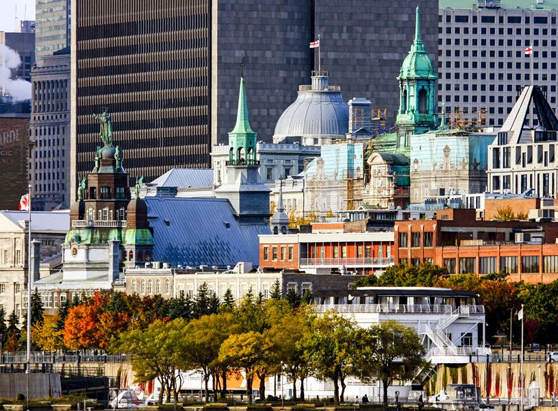 Montreal cityscape in fall, Montreal, Canada