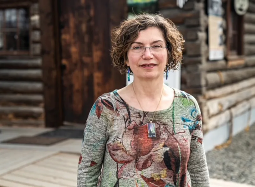 Talk with Aurora Dora, Talkeetna Alaskan Lodge, Talkeetna, Alaska, USA