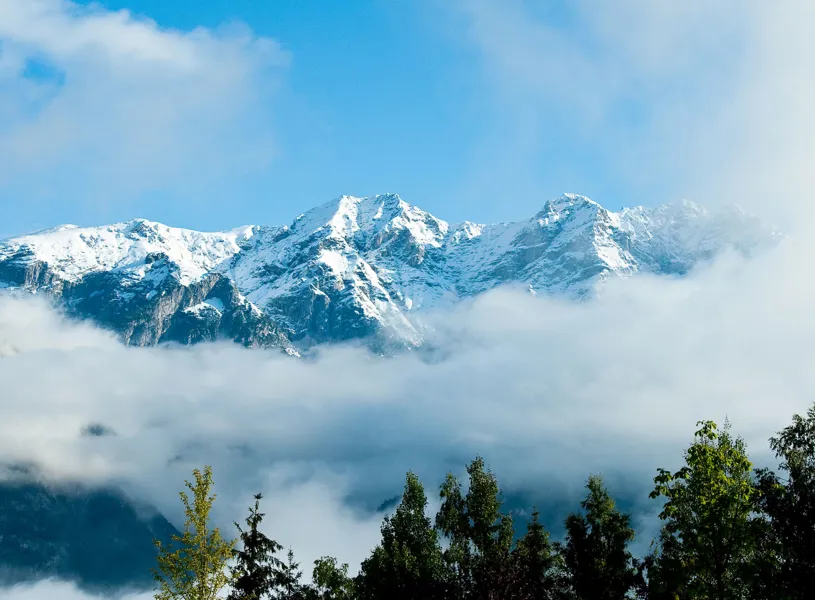 Scenic views of the Nordkette mountains in Innsbruck, Austria