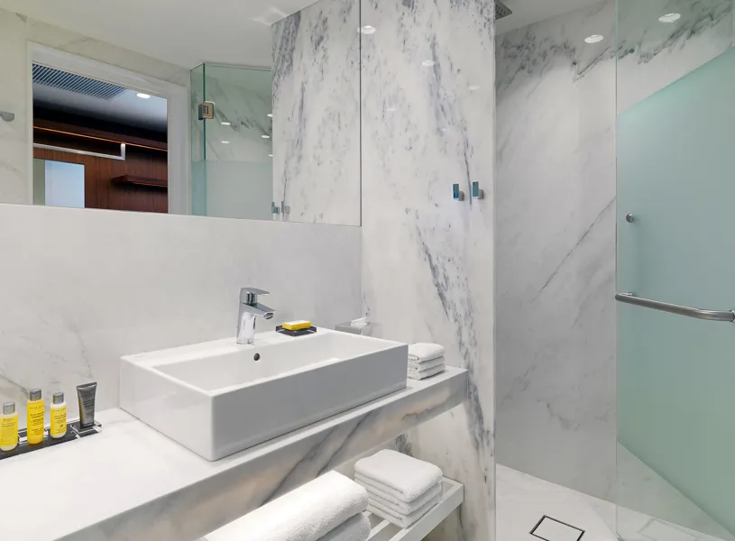  Superior guest Bathroom at the Athens Marriott in Athens, Greece